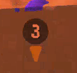 a red '3' in a dark-red disc with no outline